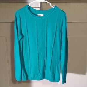 Kim Rogers Turquoise Knit Top
